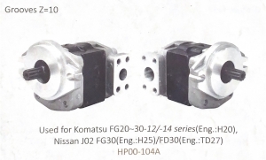 Bơm Thủy Lực (Sử dụng cho xe nâng KOMATSU FG20-30-12/-14 và xe nâng NISSAN J02 FG30/FD30)
